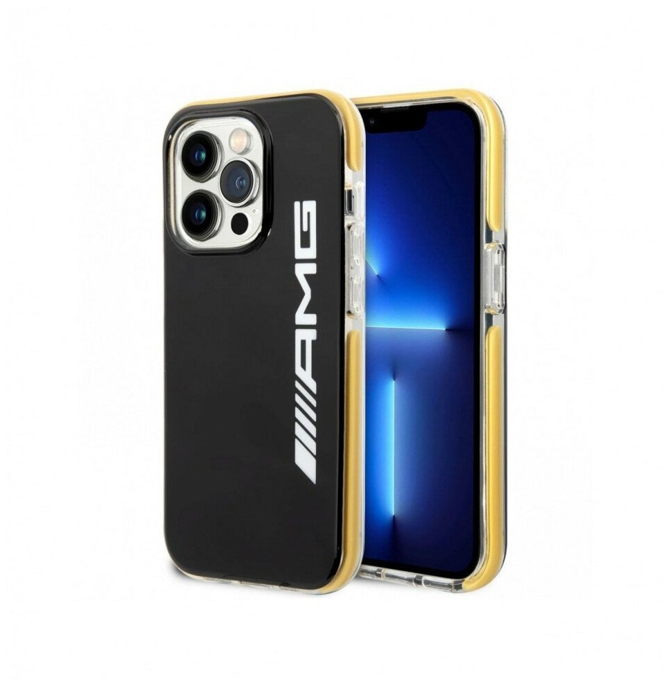 Чехол CG Mobile AMG PC/TPE case для iPhone 14 Pro, цвет Черный/Желтый (AMHCP14L2EBOK)