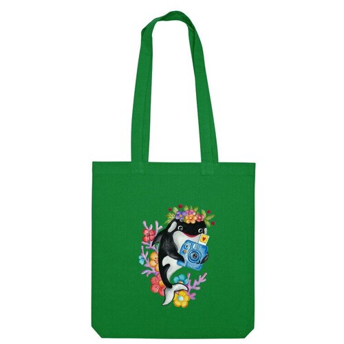 фото Сумка шоппер us basic, зеленый