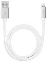 Кабель Deppa Leather USB - Apple Lightning (72266/72267) 1.2 м черный