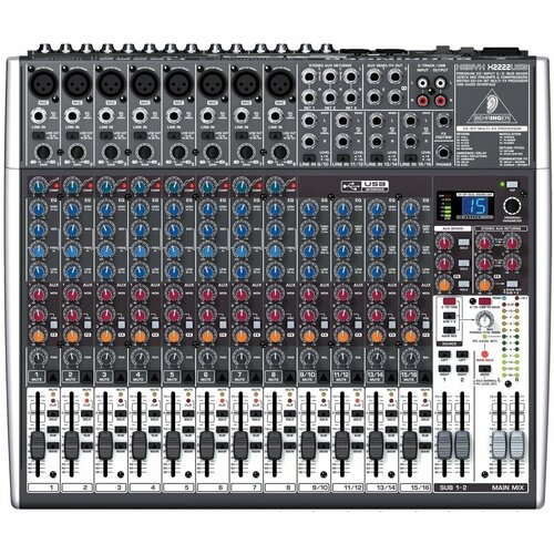 Behringer Xenyx X2222USB малошумящий микшерный пульт с USB-интерфейсом behringer xenyx x1204usb микшерный пульт с usb интерфейсом