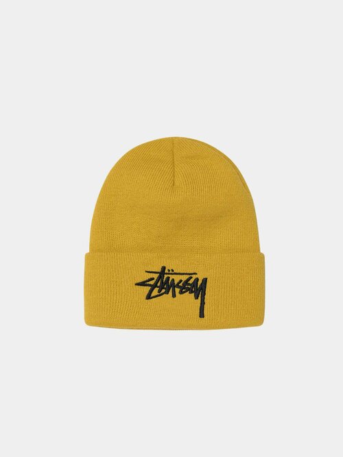 Шапка BIG STOCK CUFF stussy ( one size / желтый / 132985 )