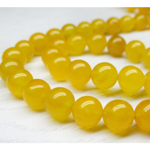 ПК004НН10 Бусины из природного камня агат желтый размер 10 мм кол-во 5 бусин 249₽