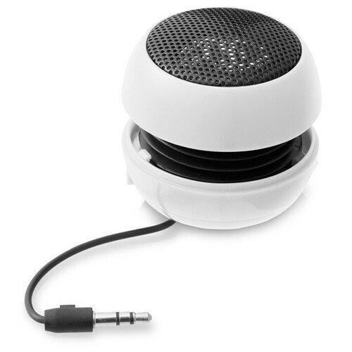 Портативная колонка с разъемом 3,5 мм / Mini audio speaker / Белый