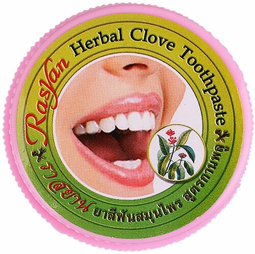 Травяная зубная паста Rasyan, Herbal Clove Toothpaste, с гвоздикой, 25 г