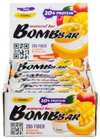 BombBar протеиновый батончик Natural Bar + Vitamin C (60 г)(20 шт.) овсяный с вишней