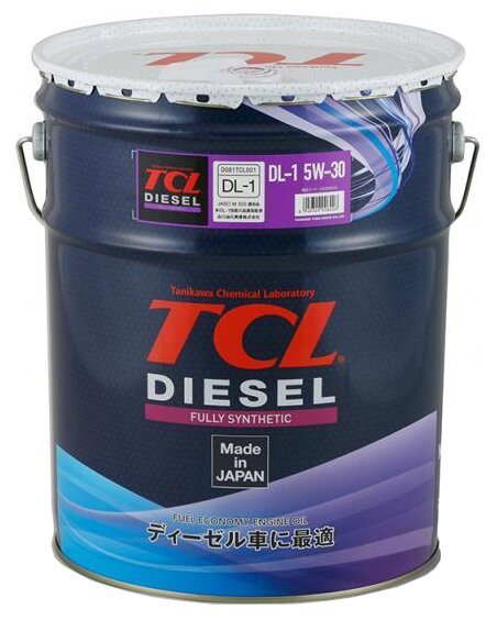 Моторное масло TCL Diesel, Fully Synth, DL-1, 5W30, 20л D0200530