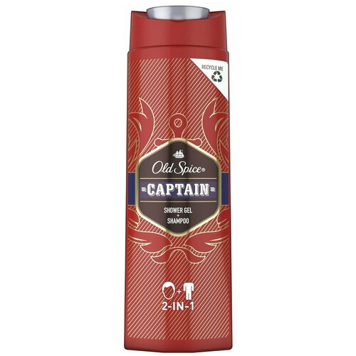 Old Spice / Гель для душа и шампунь Old Spice Captain 2в1 400мл 3 шт