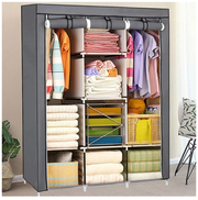 Складной каркасный тканевый шкаф STORAGE WARDROBE , серый