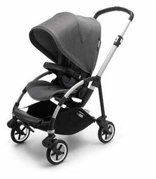 Коляска прогулочная Bugaboo Bee 6 complete (Alu/Grey/Grey Melange), цвет шасси: серебристый