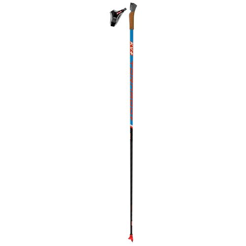 Лыжные палки KV+ Tornado Plus Carbon Titan, 160 см, черный/синий