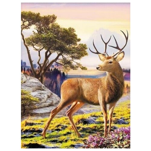 Алмазная мозаика на подрамнике 40х50/Животные/Птицы/Полная выкладка/Картина стразами/Набор для творчества