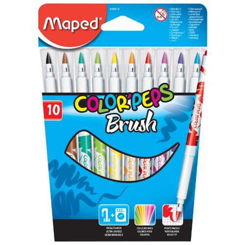 фото Maped фломастеры "color'peps brush" 10 шт. (845010)