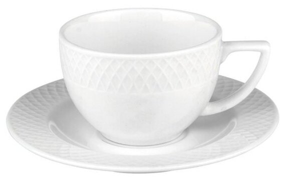 Чашка для каппучино Wilmax England Юлия Высоцкая и блюдце 170 мл (WL-880106-JV/AB)