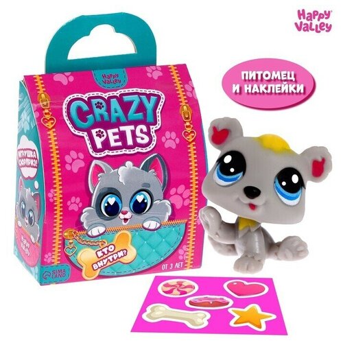 Игрушка-сюрприз Crazy Pets с наклейками happy valley игрушка сюрприз crazy pets с наклейками 7462793