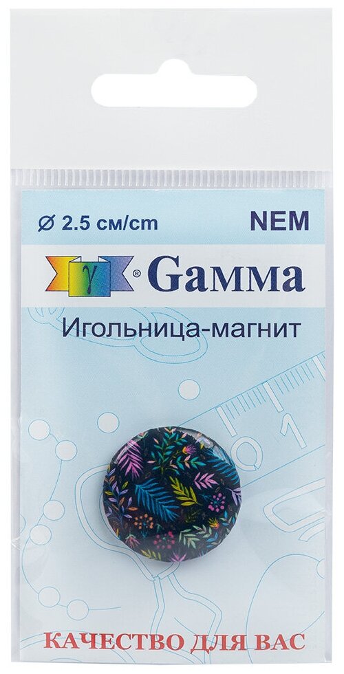 14 Яркие перья, Игольница-магнит NEM в пакете с еврослотом Gamma - фото №2