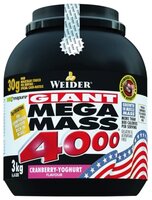 Гейнер Weider Mega Mass 4000 (3 кг) клюква-йогурт