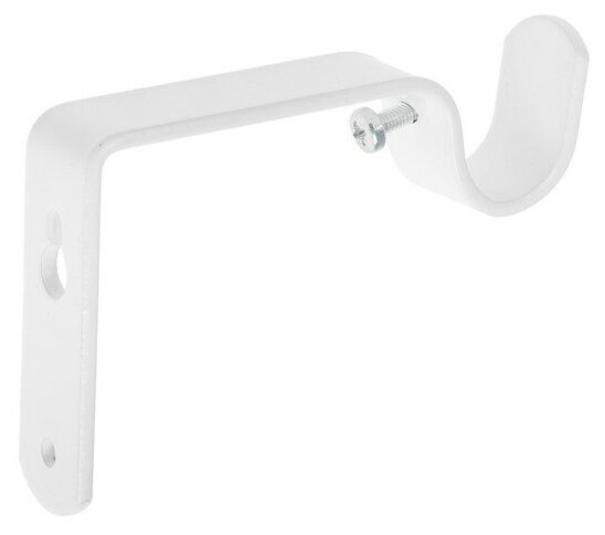 фото Кронштейн для карниза D20 однорядный 8 см, белый