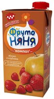 Компот ФрутоНяня из яблок и клубники, c 3 лет 0.5 л 25 шт.