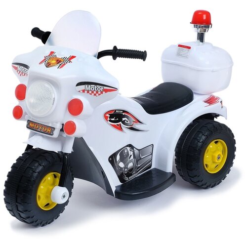 Детский электромобиль Мотоцикл шерифа, цвет белый 4378618 .