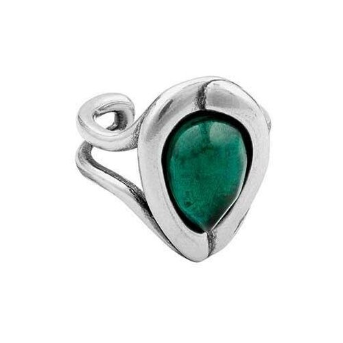 Кольцо Ciclon, размер 18, зеленый, серебряный кольцо ciclon бижутерный сплав серебрение муранское стекло размер 18 серебряный зеленый