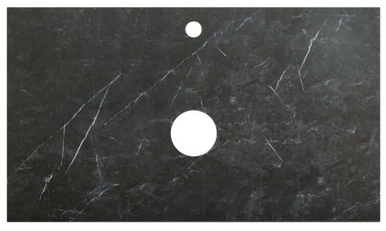 фото BelBagno Столешница из керамогранита под накладную раковину 1000x460 Marmo Nero Opaco, KEP-100-MNO