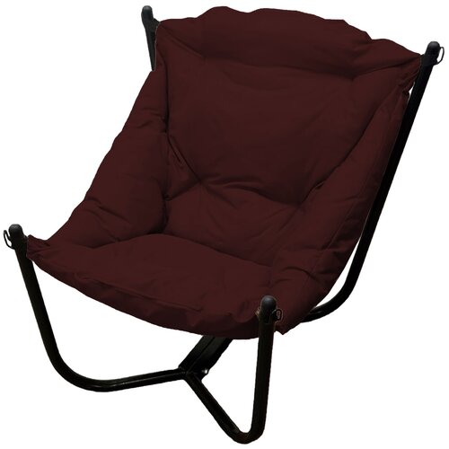 Кресло M-Group ЧИЛ черный 12360402, бордовая подушка кресло