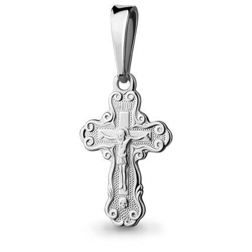 Крестик AQUAMARINE, серебро, 925 проба подвеска крест la menars женская из серебра 925 пробы с цирконом