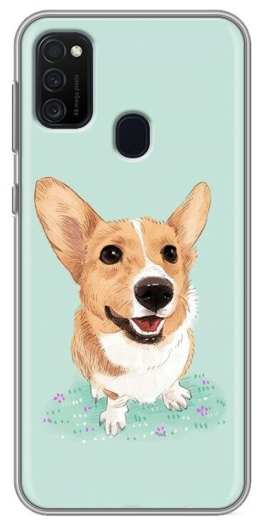 Дизайнерский силиконовый чехол для Galaxy M21 / Samsung Galaxy M21 Корги