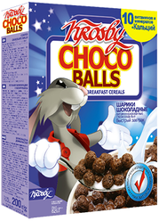 Готовый завтрак Krosby CHOCO BALLS шарики шоколадные, 200 г