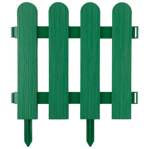 Забор декоративный GRINDA ″штакетник″, 29x224см, зеленый