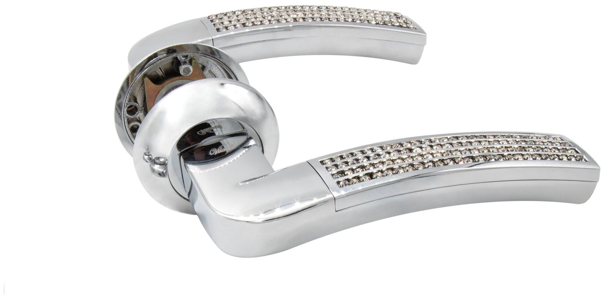 фото Ручки дверные межкомнатные на розетке Vilardi Франческа AB Античная бронза