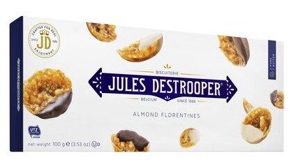 Печенье Бельгийское "Jules Destrooper" Печенье "Almond Florentines", 100 грамм - фотография № 4