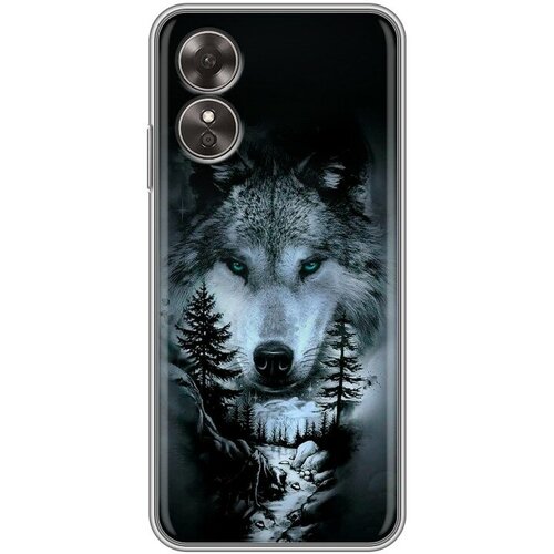Дизайнерский силиконовый чехол для Оппо А17 / OPPO A17 Лесной волк
