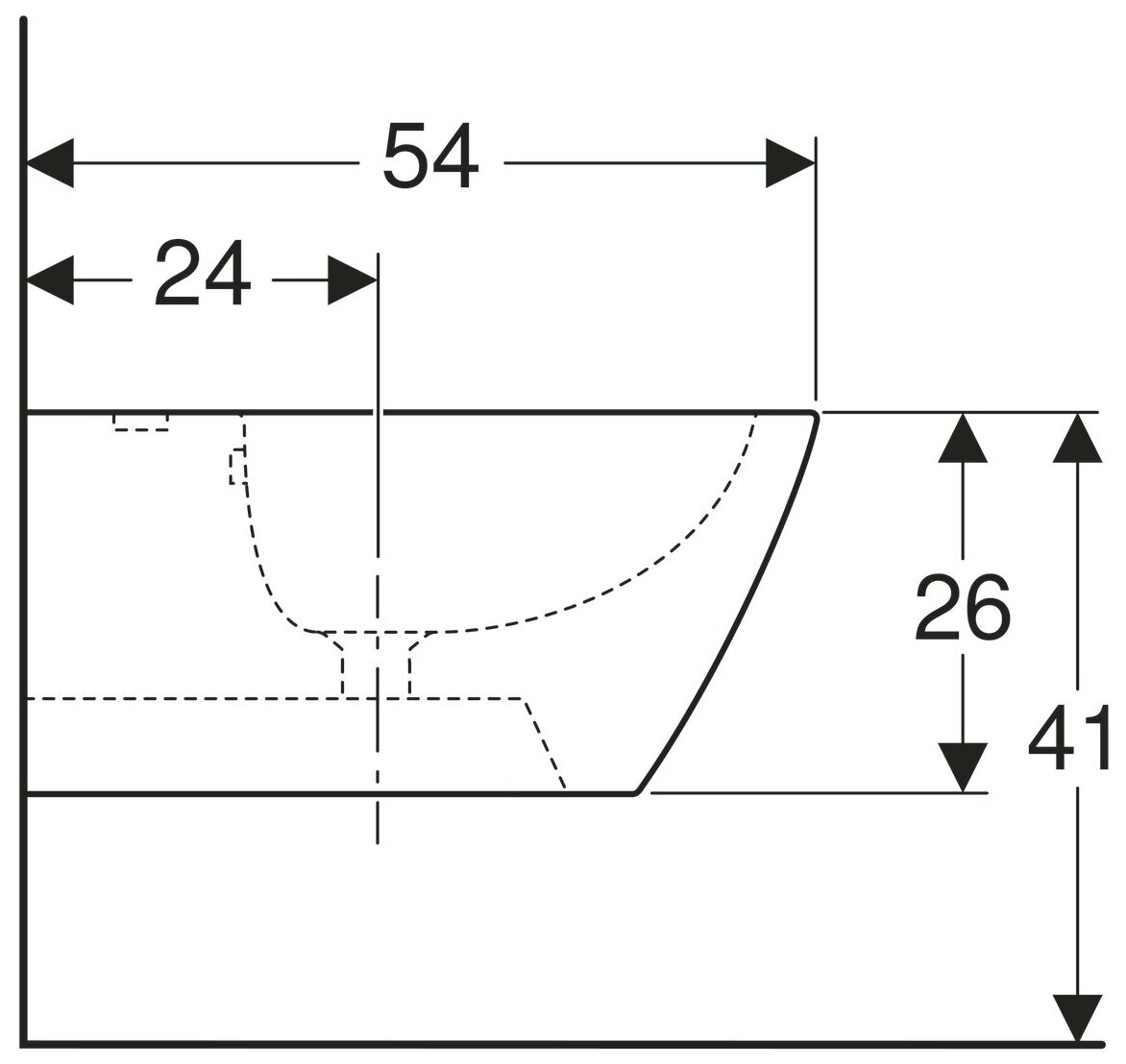 Биде геберит размеры подключения