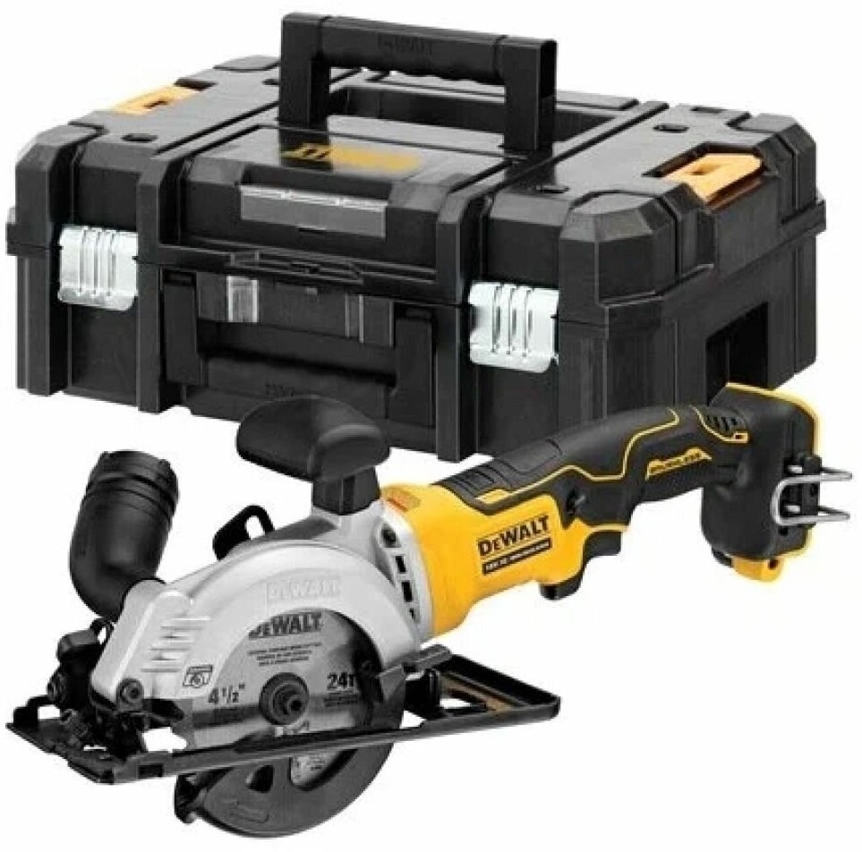 Аккумуляторная циркулярная ручная пила DEWALT DCS571NТ, кейс TSTAK, 18 В, без АКБ и ЗУ - фотография № 4