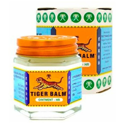 Tiger Balm, Тайский традиционный белый тигровый бальзам, Tiger Balm White, 30гр.