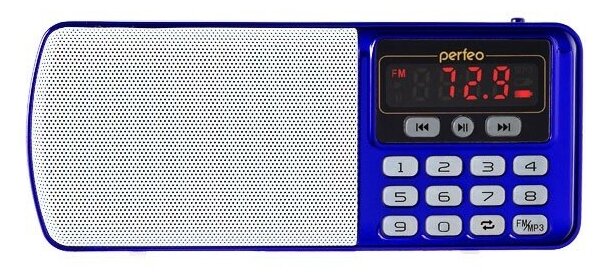 Perfeo Радиоприемник радиоприемник цифровой егерь FM+ 70-108МГц MP3 питание USB или BL5C цвет синий i120-BL PF 5027