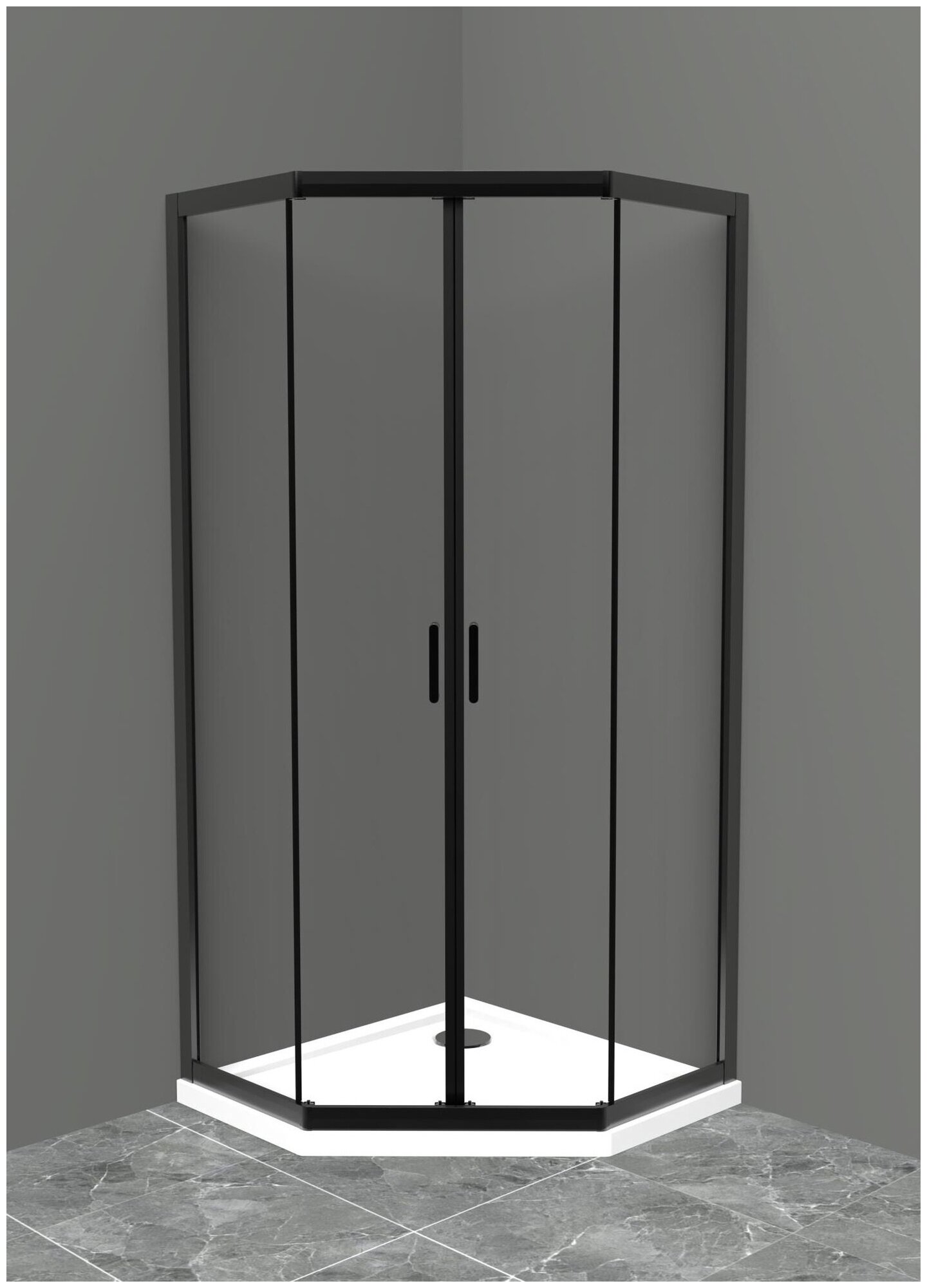 фото Душевой уголок Belbagno UNO-195-P-2-90-C-NERO