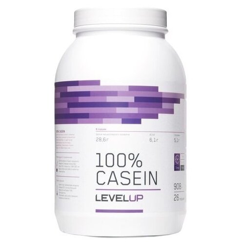 Протеин LevelUp 100% Casein, 908 гр., ваниль протеин cybermass casein 908 гр мокаччино