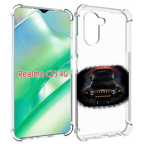 Чехол MyPads jeep джип 2 для Realme C33 4G задняя-панель-накладка-бампер