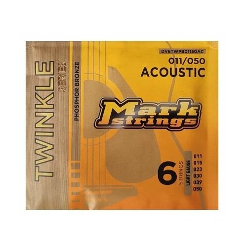 Markbass Twinkle Series DV6TWPB01150AC струны для акустической гитары, 11-50, фосфор/ бронза