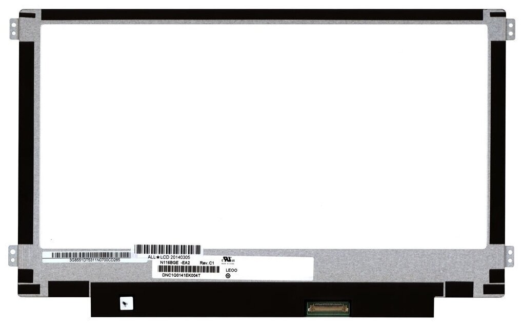 Матрица для ноутбука 11.6 1366x768 30pin eDp Slim TN N116BGE-EA2 Matte 60Hz