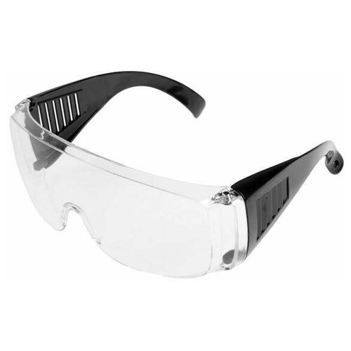 Очки защитные тундра, с поликарбонатными линзами, прозрачные, черные дужки очки защитные jettools открытые с незапотевающими линзами прозрачный черный