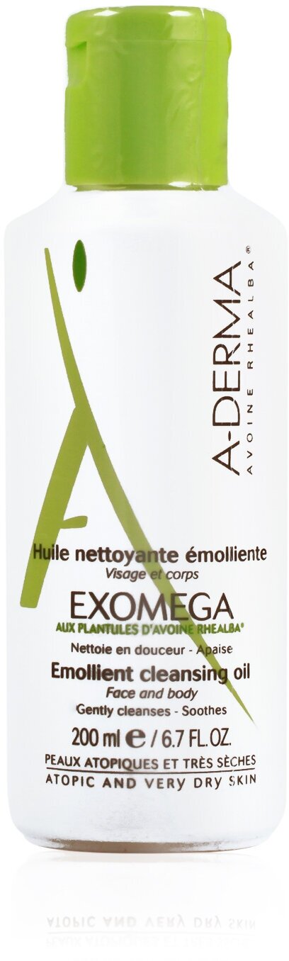 Масло для душа A-Derma Exomega Control Смягчающее 200мл ПьерФабр - фото №2