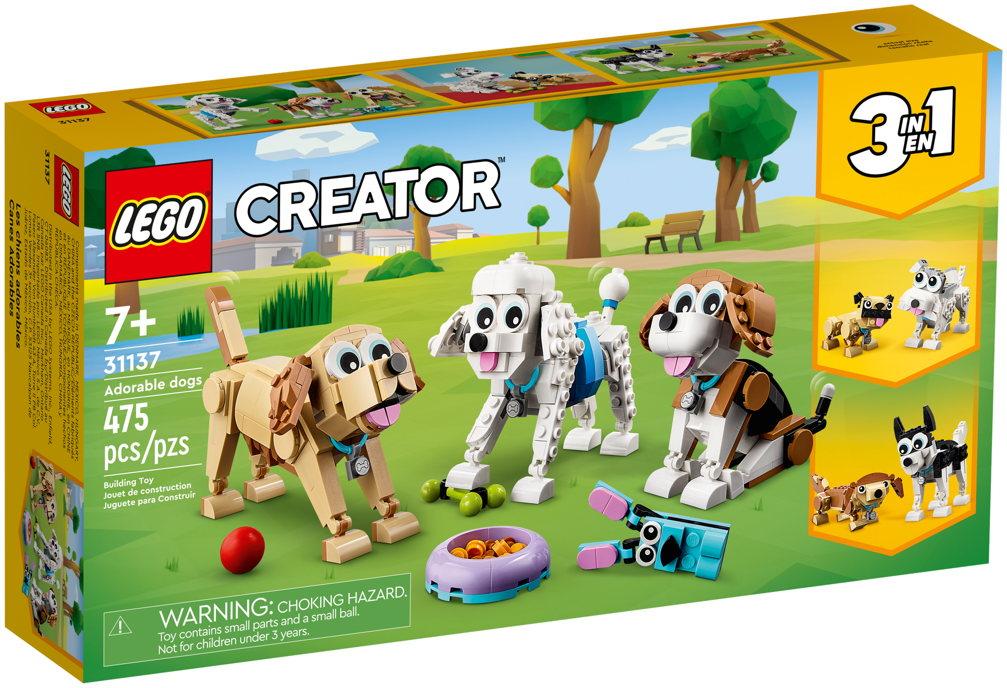 Конструктор LEGO Creator 31137 Очаровательные собаки (3 в 1) Adorable Dogs, 475 дет.