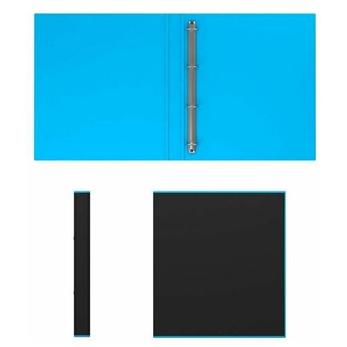 Папка–регистратор на 4 кольцах Accent, А4, 35 мм, голубой