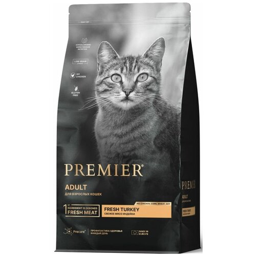 Корм сухой для кошек Premier Cat Turkey ADULT Свежая индейка 400 г