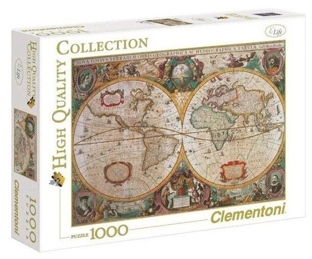 Пазл-1000 Древняя карта мира (31229) Clementoni - фото №3