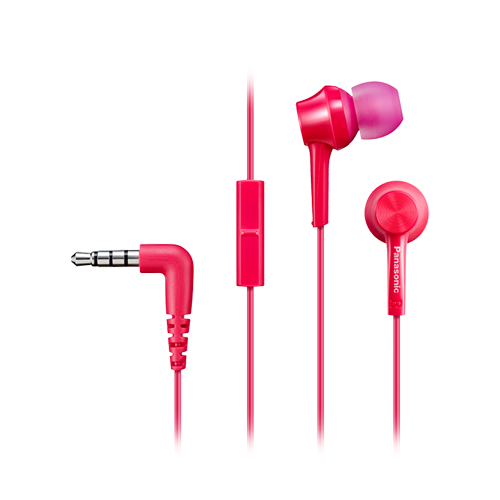 Наушники Panasonic RP-TCM115GC, mini jack 3.5 mm, pink