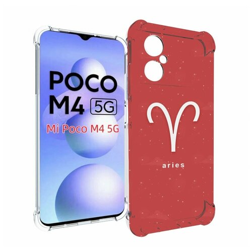 Чехол MyPads знак-зодиака-овен-5 для Xiaomi Poco M4 5G задняя-панель-накладка-бампер чехол mypads знак зодиака телец 1 для xiaomi poco m4 5g задняя панель накладка бампер